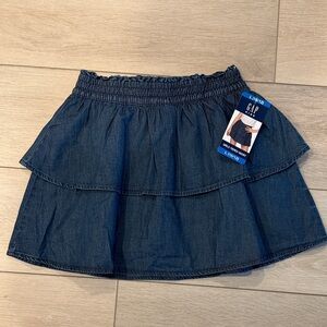 NWT GAP Denim Tiered Skater Skirt